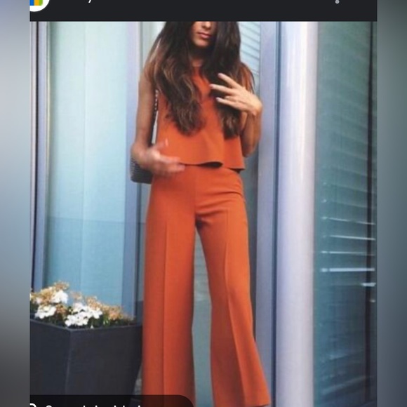 Zara Pants & Jumpsuits Zara Burnt Orange Set Poshmark